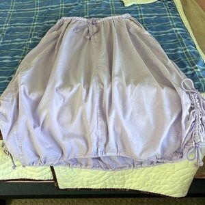 Free People Women’s Lavender Skirt With Pockets and Drawstring Waist, Large NWT